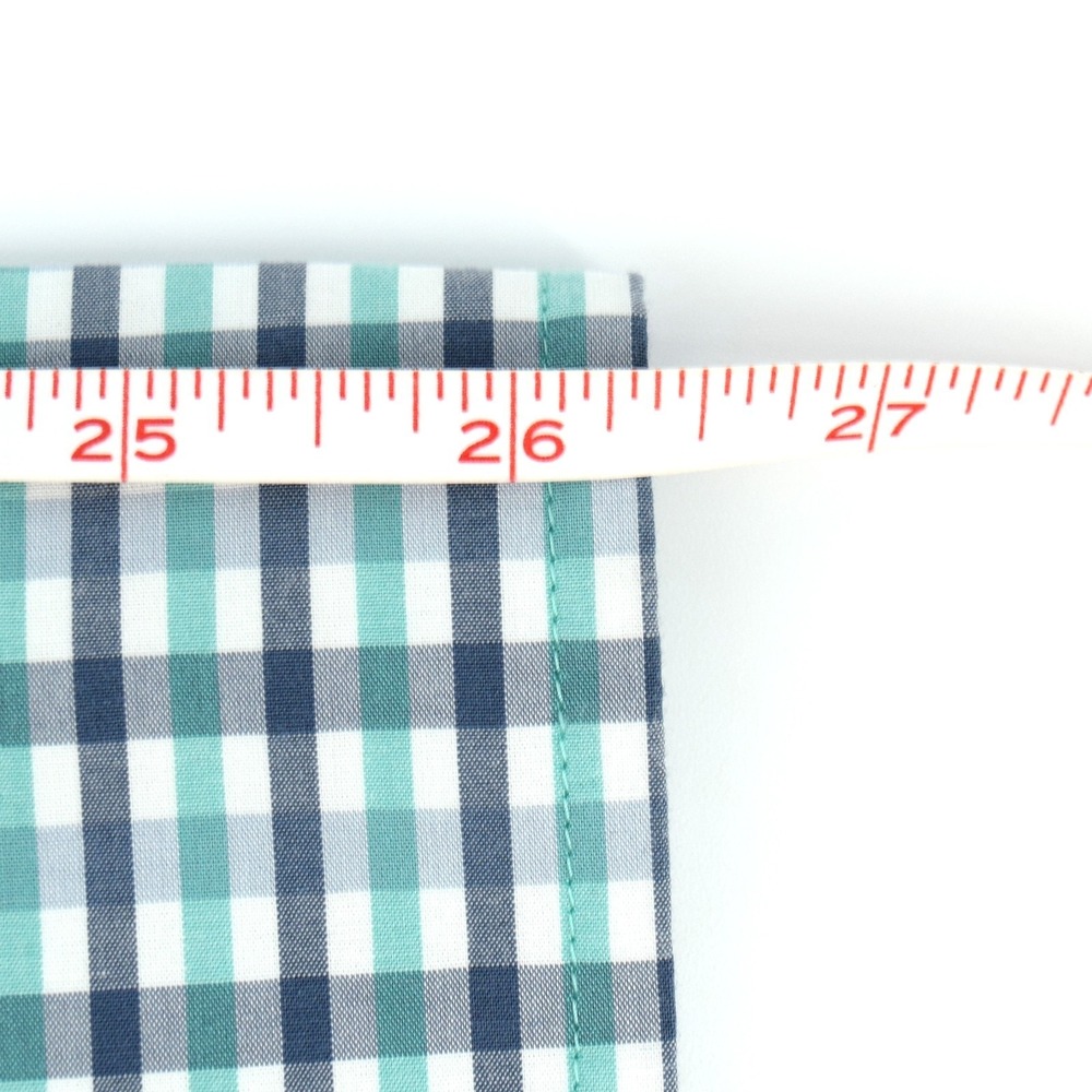 Southern Tide Men's XL Nassau Gingham Cotton Stretch LS Sport Shirt Green Blue - Picture 15 of 15